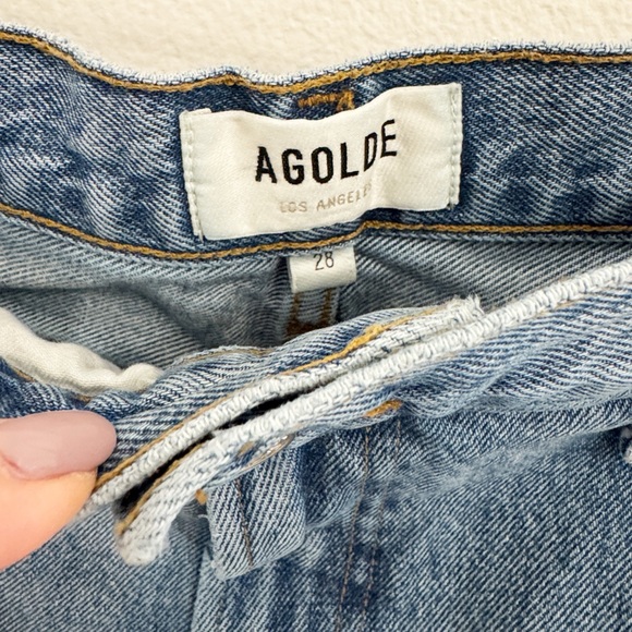 AGOLDE Jeans High Rise Straight Regenerative Cotton Cooper Trouser Size 28 EUC - Picture 4 of 6